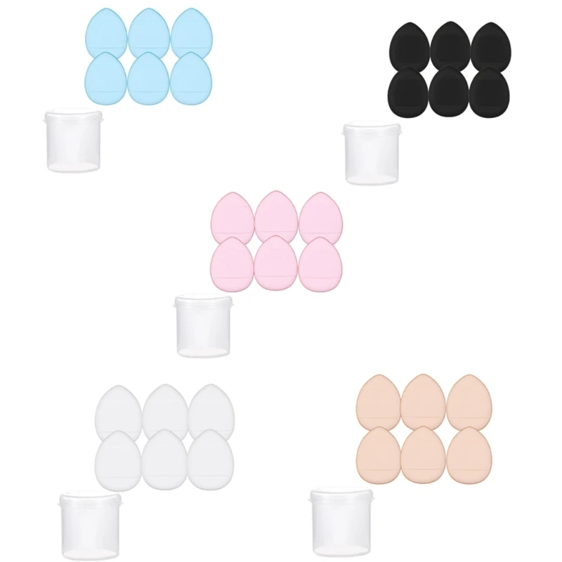 6/10 Pcs Small Makeup Spong Finger Powder Puff Wet Dry Beauty Makeup Tool