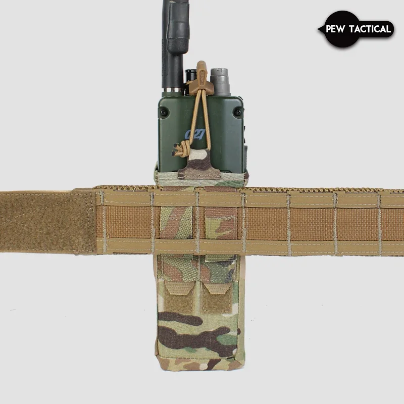 PEW TACTICAL Radio Pouch HSP STYLE THORAX CHICKEN STRAP PRC POCKET