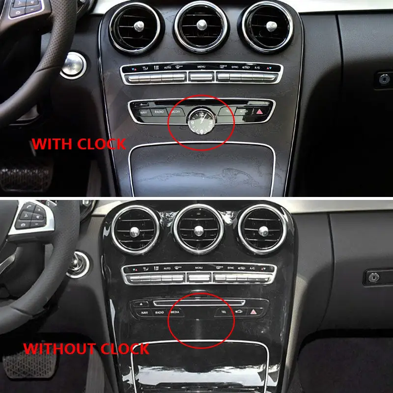 ABS Car Interior Center Console Decoration Panel Cover Trim For Mercedes Benz C Class W205 2015-2018 GLC Class X253 2016-2019