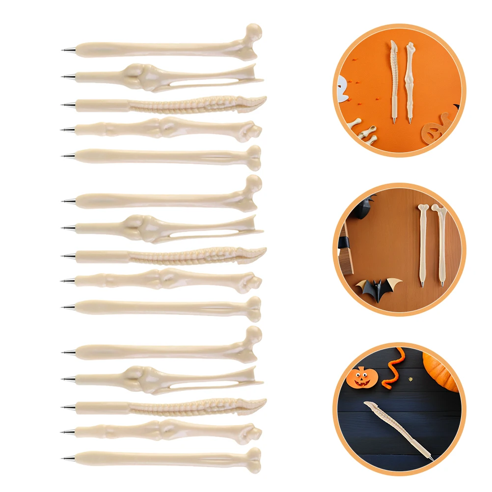 

15 Pcs Bone Ballpoint Pen Ink Pens Aldult Cartoon Novelty Stationery Abs Work