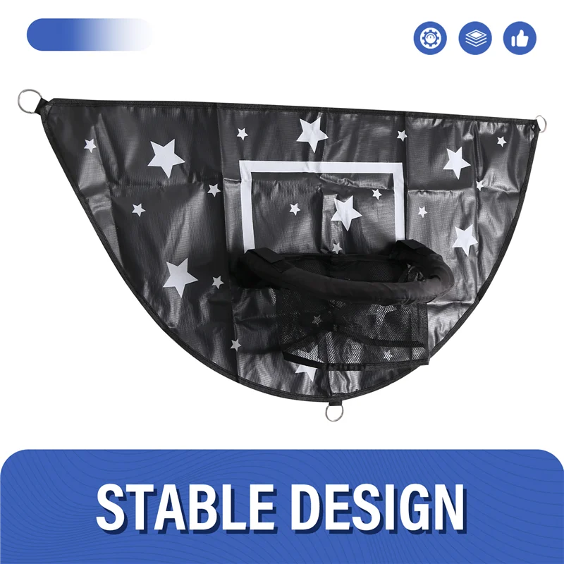 B93B-Trampolino Set canestro da basket Mini canestro da basket per bambini Accessorio da basket con protezione solare impermeabile