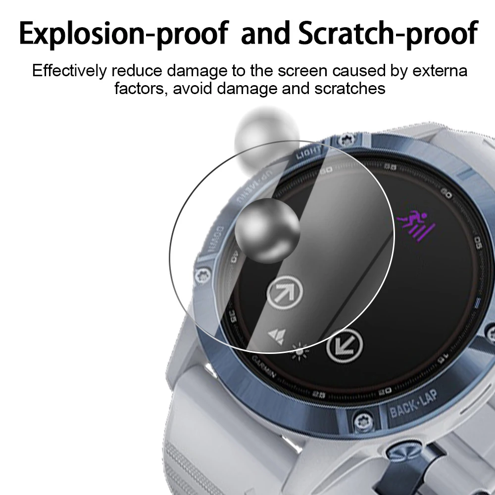 3PCS Screen Protector for Garmin Fenix 6S 6 6X Pro 7S 7 7X 5S 5 5X Plus Anti-Scratch Smartwatch HD Tempered Glass Protection