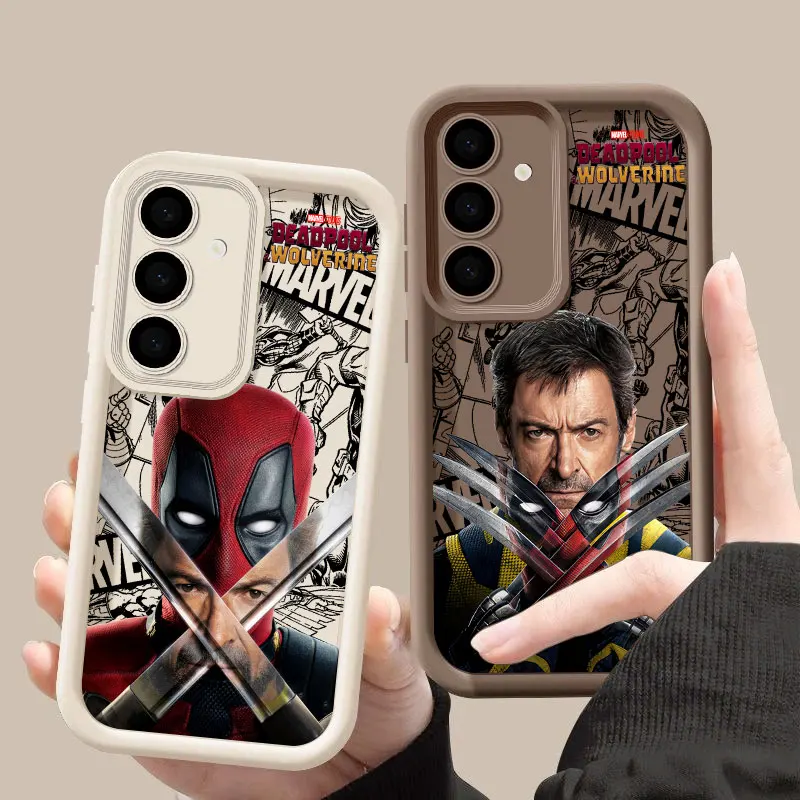

Deadpool And Wolverine S26 Ultra Case For Samsung Galaxy S26 S25 S24 S22 S23 Ultra S21 Plus S20 FE Camera Protection Soft Cover