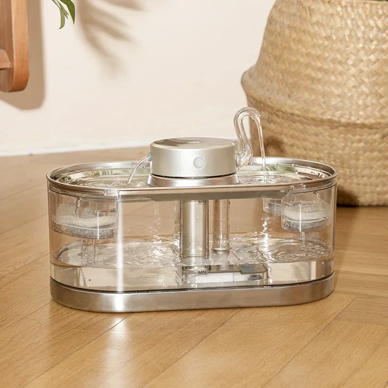

Cat water dispenser Automatic circulation of live water Wireless induction Pet water dispenser