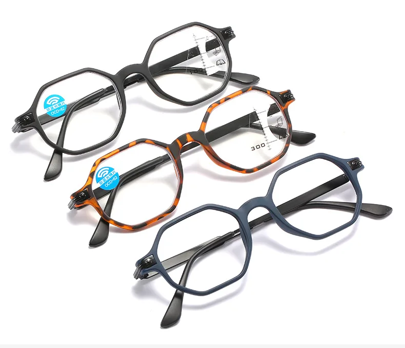 Multifokale Lesebrille +1,0 + 1,5 + 2,0 + 2,5 + 3,0 + 3,5 Anti-Blaulicht-Hyperopie-Brille Neutrale HD-Presbyopie-Brille – Detail 4