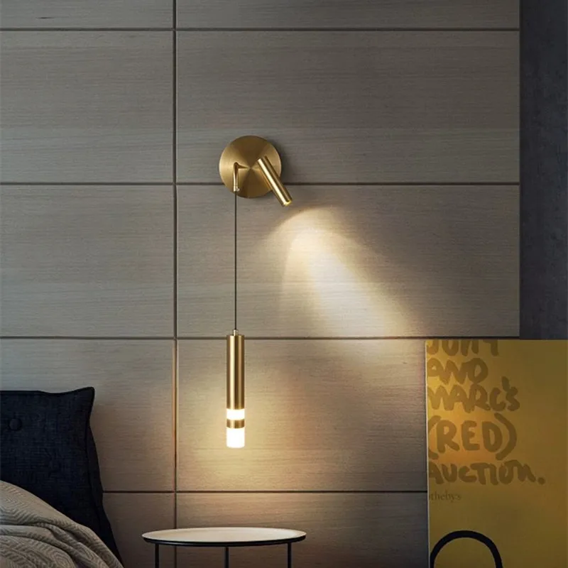 

Contemporary Wall Lamp Light Black/gold Wall Light Indoor Hotel Living Room Bedside Reading Spotlight Led Wall Two Light Sconce