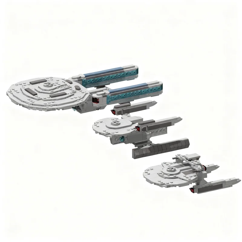 221pcs MOC Space USS Mughi-type Supply Ship From Ships Of The Line Model Christmas Gift DIY Home Decor Art Craft
