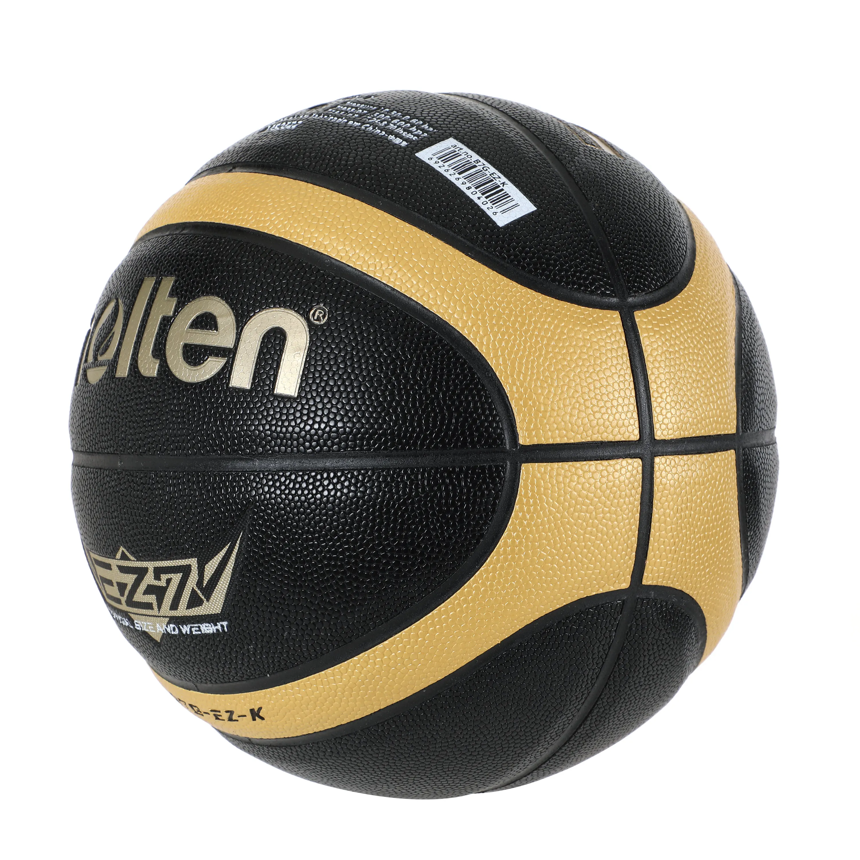 Geschmolzene Größe 5 6 7 Basketball EZ-K Schwarz gold Pu Outdoor Indoor Bälle Frauen Jugend Mann Match Training Basket alls