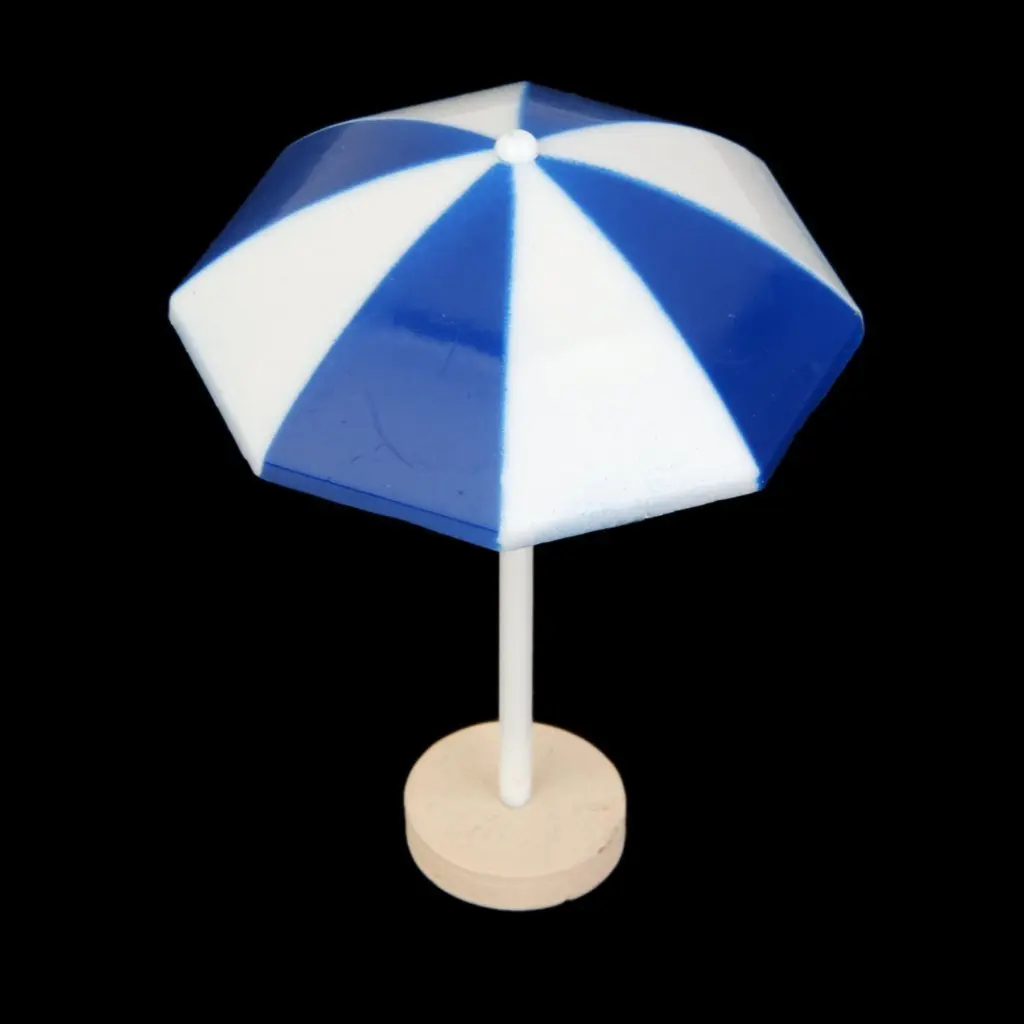 

Moss Ornaments Miniature Scene Beach Dollhouse Decoration Cake Blue Sunshade Umbrella