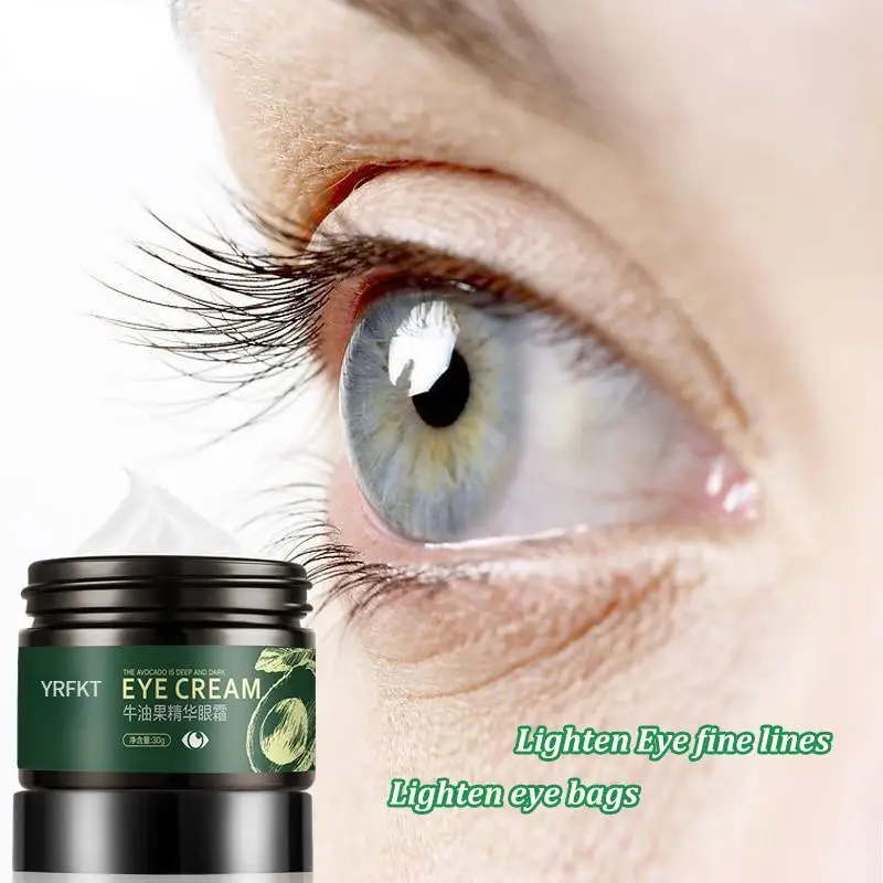 Crema de ojos para ojeras y debajo de las bolsas de ojos, crema de ojos de aguacate Natural, crema de ojos reafirmante