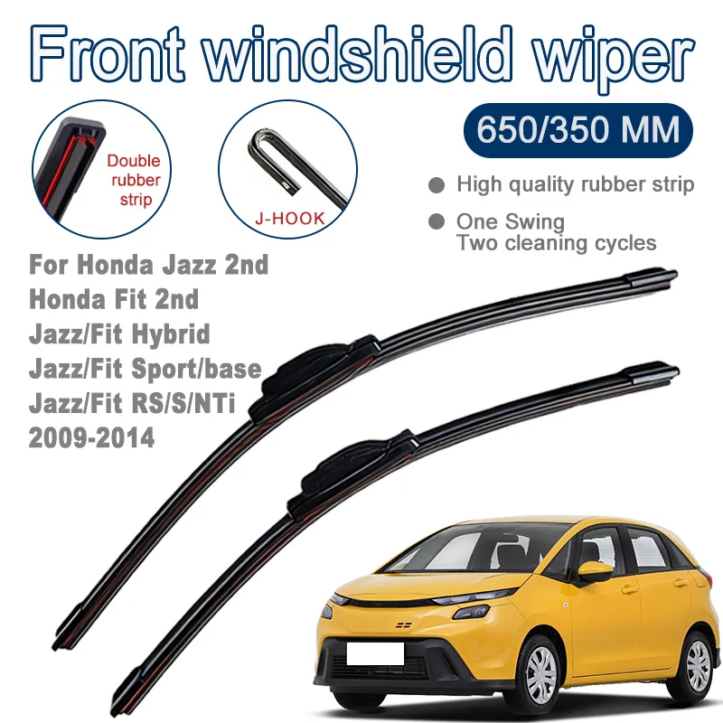 

Wiper Blades For Honda Fit Jazz 2 MK2 2009-2014 RS Front Windshield Brushes Windscreen Car Accessories Cover Spring 26"+14"