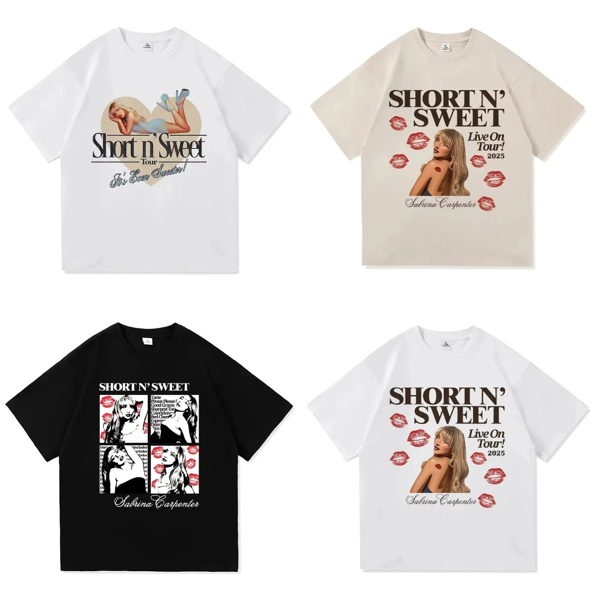 

25SS женская футболка Sabrina Carpenter Short N' Sweet Tour футболка модная мужская эстетичная винтажная футболка высокого качества женская футболка