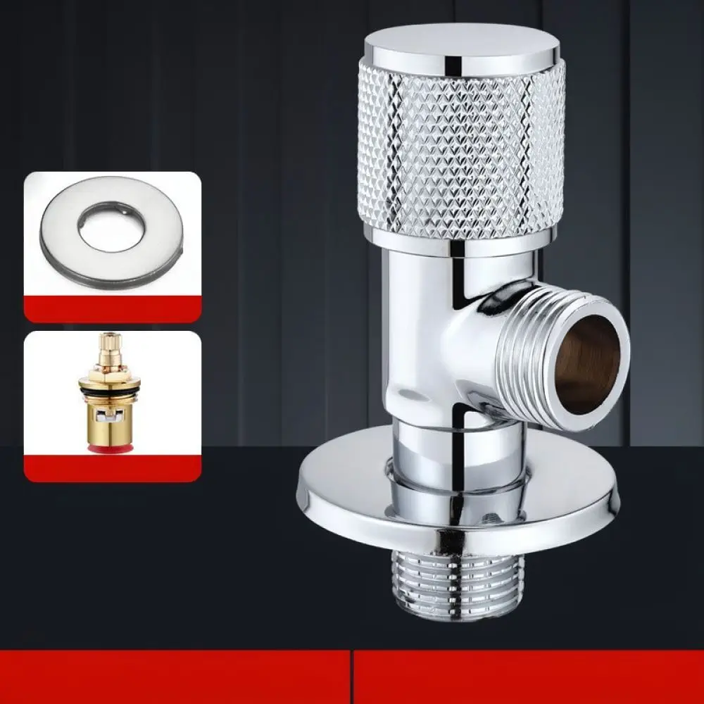 Solid Brass Angle Valve Universal Water Stop Tap For Gas Equipment Toilet Faucet High Pressure Plumbing Fittings