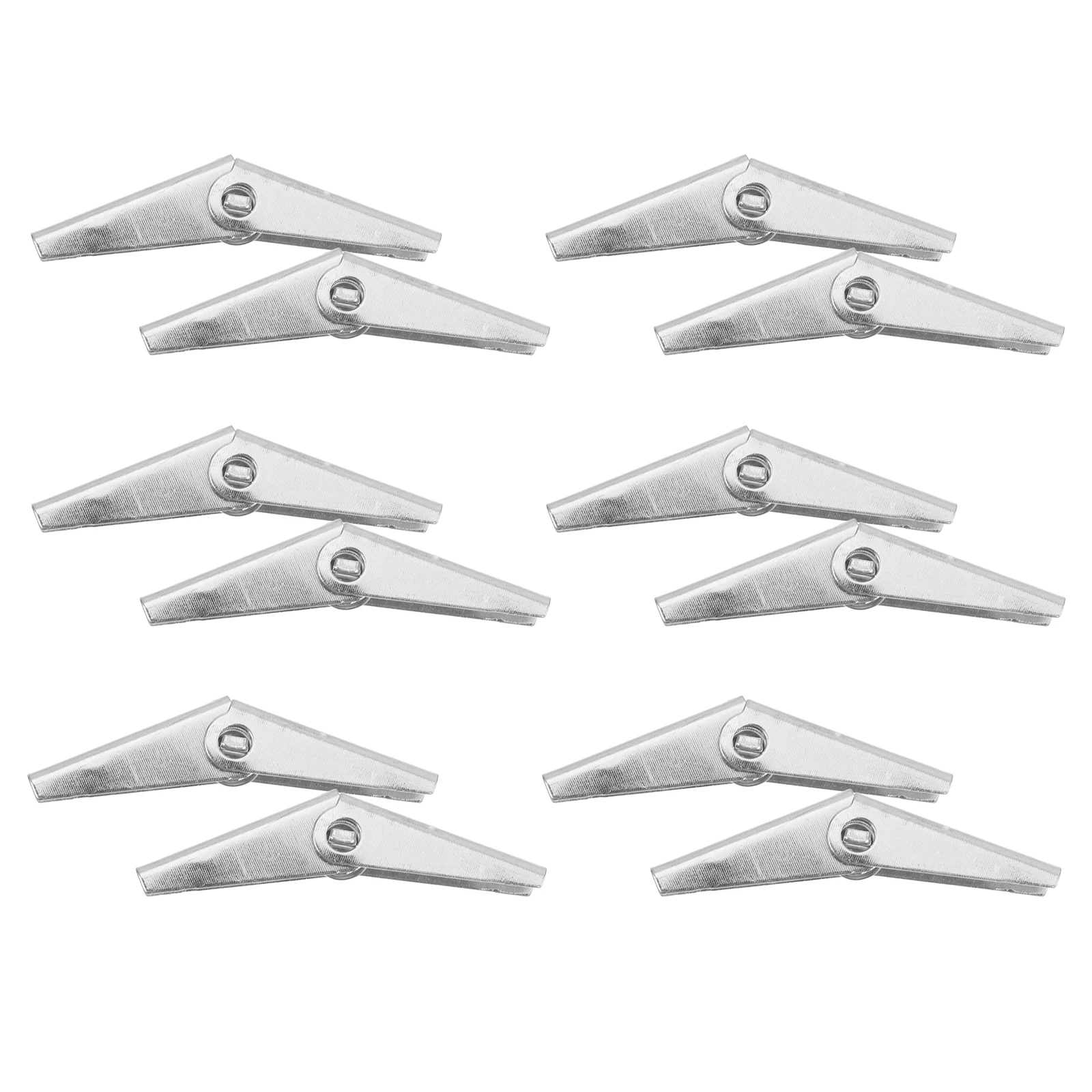 

12pcs Toggle Wing Nut M8 For Heavy Duty Drywall Anchors Ceiling Wall Fastener Hollow Fixings Galvanized Iron Tool Parts