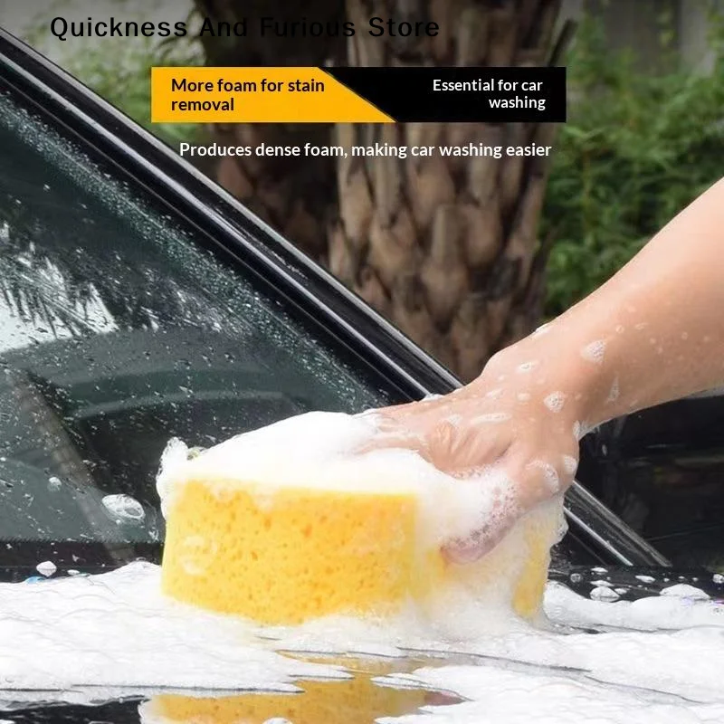 【MO】1pc Car Wash Sponge Block Car Motorcycle Cleaning Supplies Large Size Sponge With Delicate Foam Brush Strong Cleaning Power