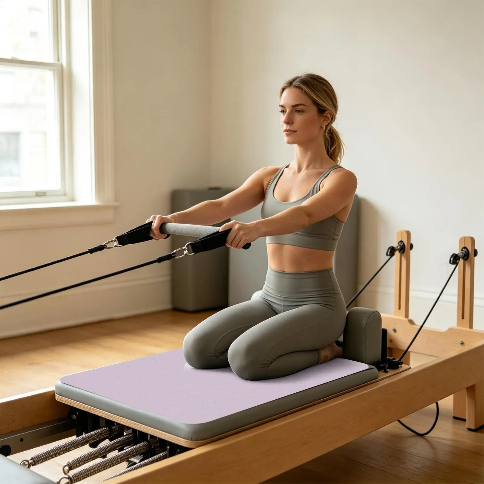 Reformer Towel Soft Large Thick Foldable Exercise Equipment Reformer Machine Cover Pilates Mat For Beginner Professional Home