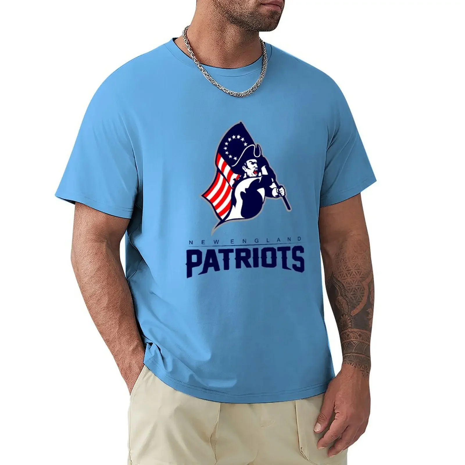 England Patriots T-Shirt summer clothing Blouse T-shirts for men cotton mens designer clothes new in tops & tees Short Sleeve