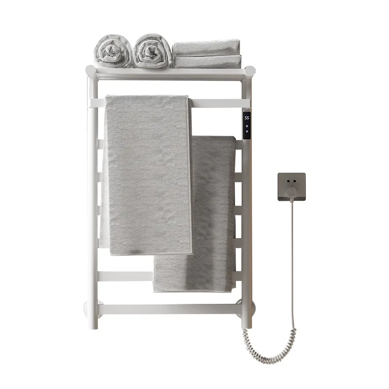 Electric towel rack integral carbon fiber heating bathroom toilet stainless steel electric heating towel rack bath towel rack