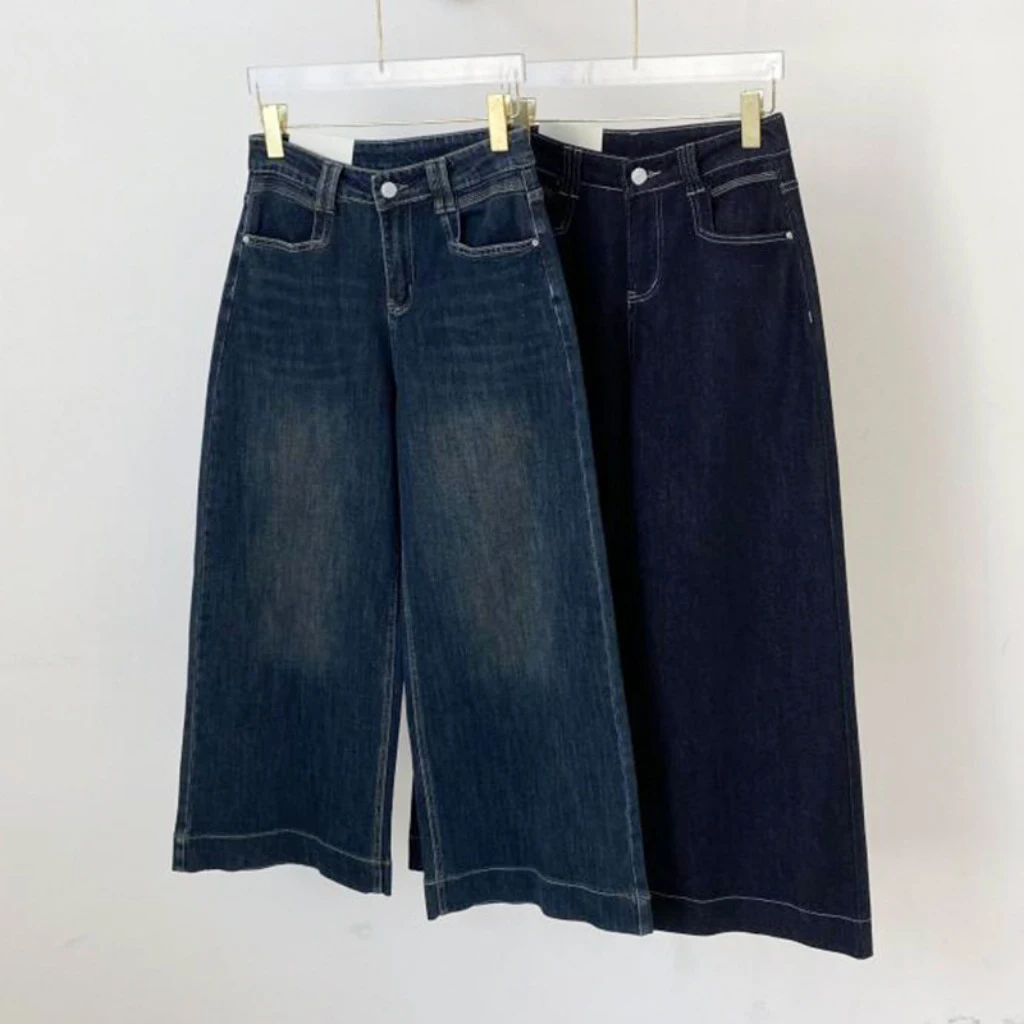 

Французские простые широкие джинсы для женщин с высокой талией, потертые свободные джинсовые брюки, повседневные модные винтажные брюки для поездок на работу