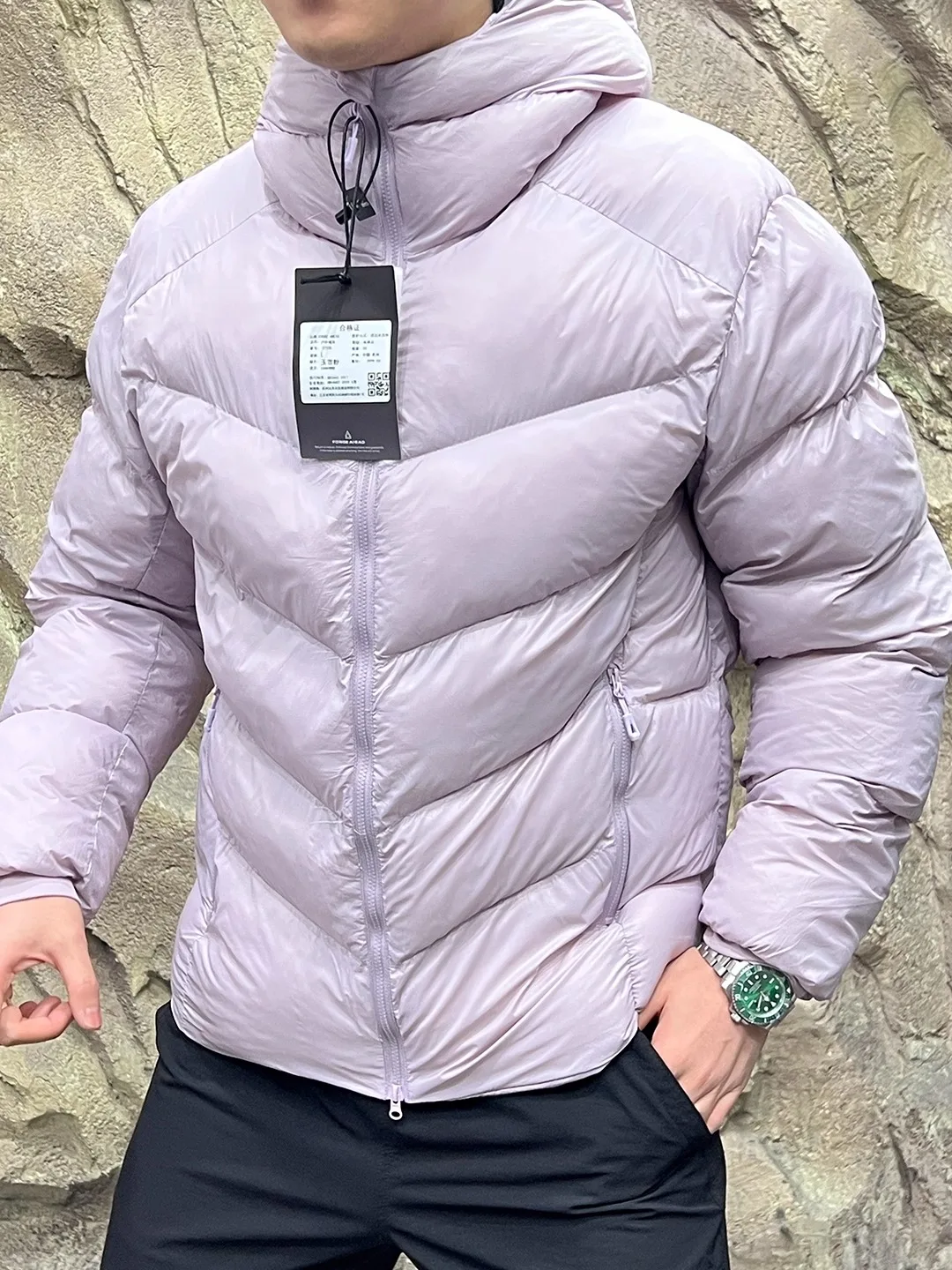 

Highly Fluffy Warm Cotton Jaet Outdoor ex Waterproof Autumn Winter Coat Youth Faion Stand Fit Long Sve Hoodie