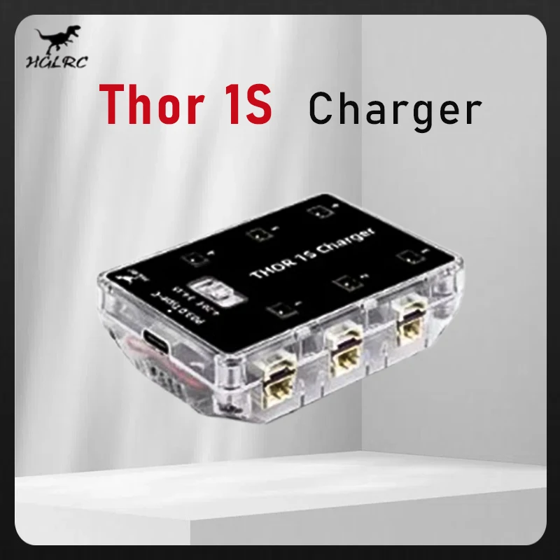 

Зарядное устройство HGLRC Thor 1S V2, 6 портов, макс. 65 Вт для PH2.0 MX2.0 A30 BT2.0, вилка 4,2 В, 4,35 В, LIHV 1S, LiPo аккумулятор