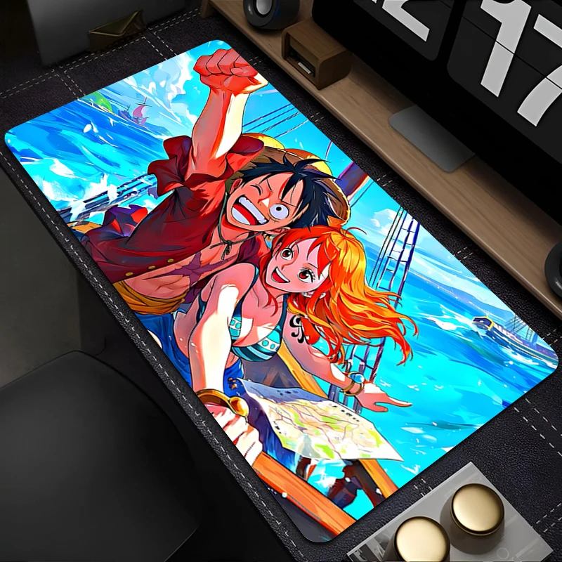 

Коврик для мыши 90x40 см, игровой аксессуар с изображением Луффи, компьютерный коврик для клавиатуры, специально разработанный для киберспорта, коврик для мыши для геймеров.