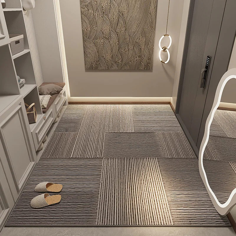 Entrance Door Mat Simple Solid Living Room Sofa Non-slip Carpet Large Area Easy Clean Rug Bedroom Bedside Cloakroom Floor Mat