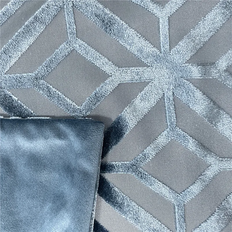 Luxury European Solid Jacquard Geometric Cushion Cover Sofa Decorative Cutting Velvet Throw Pillowcase Pillow Coverfrom Factory