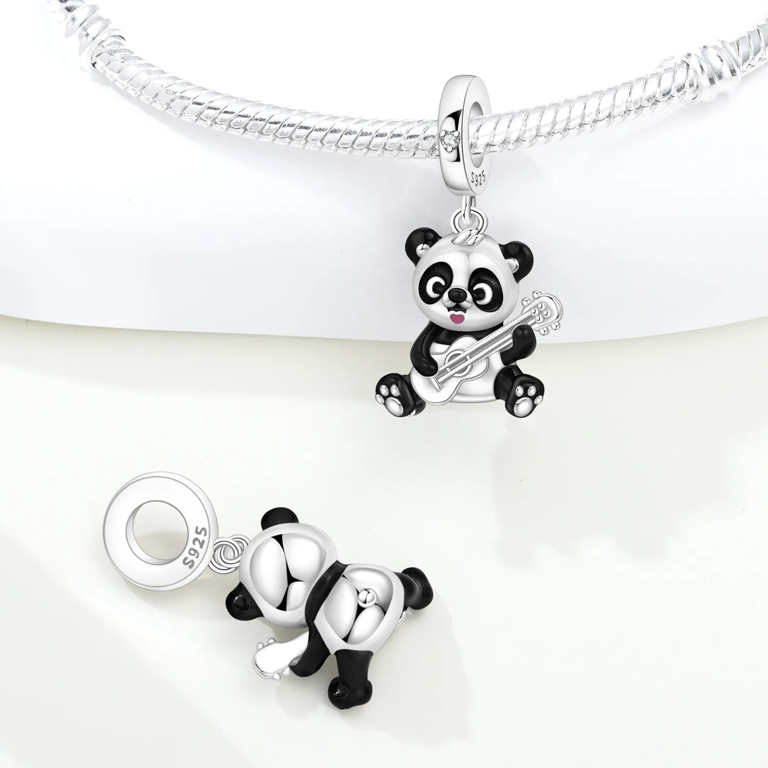 925 Sterling Silver Panda Charms Beads Fit Original Bracelets Bag Keychain Earring Charms Beads Pendant Diy Women Jewelry Gift
