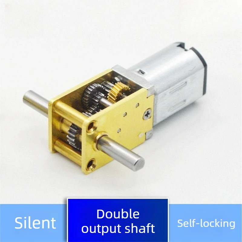 N20 Dual Shaft Worm Gear Motor DC 3V-12V - High Torque Mini Gearbox Motor for DIY Micro Model Robot