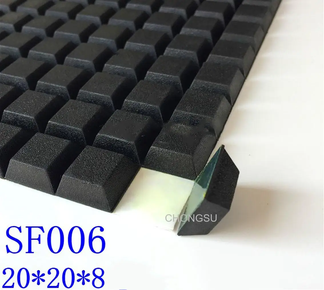 5-100Pcs Black Square Rubber Feet Pad 20*20*8mm Self-adhesive Anti-Slip Pads Seal Gasket