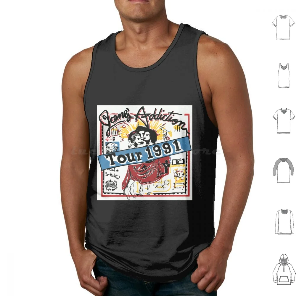 Jane's Addiction 1991 Tour Tee Tank Tops Vest Sleeveless Crackerman Janes Addiction Janes Addiction Janes Addiction