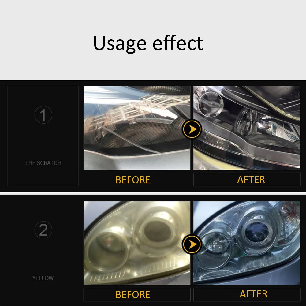 ชุดขัดซ่อมไฟหน้ารถชุดขัดซ่อมไฟหน้าเครื่องมือตกแต่งใหม่เลนส์แสงขัดเงาดูแลรถยนต์
