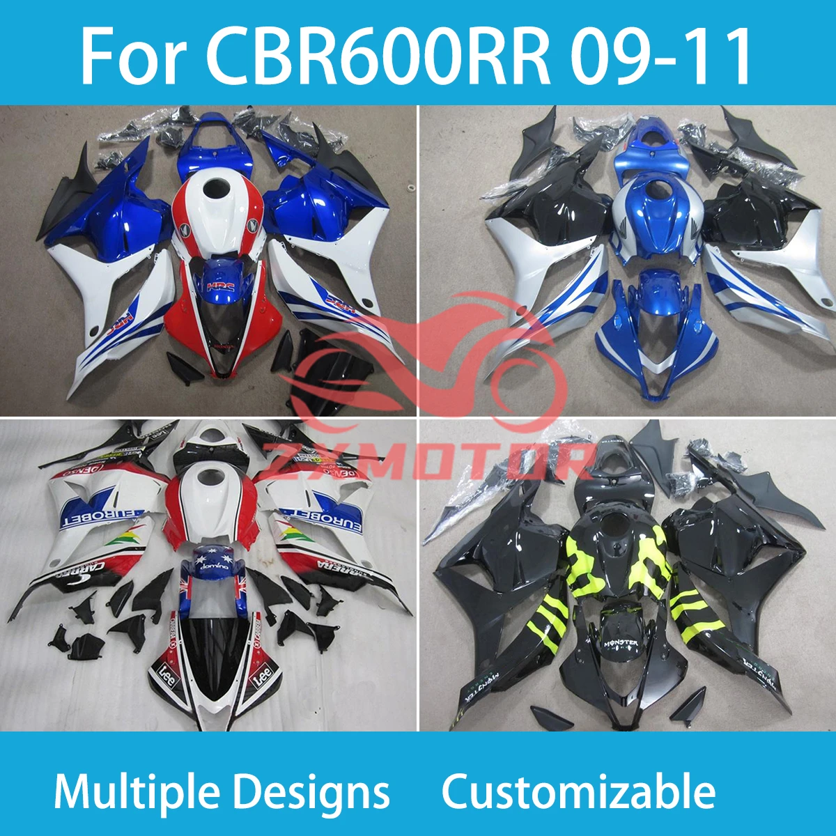 

CBR600RR 2009 2010 2011 Fairing Kit for Honda CBR 600RR 09 10 11 ZXMT Plastic Motorcycle Body Parts Full Set Fairings