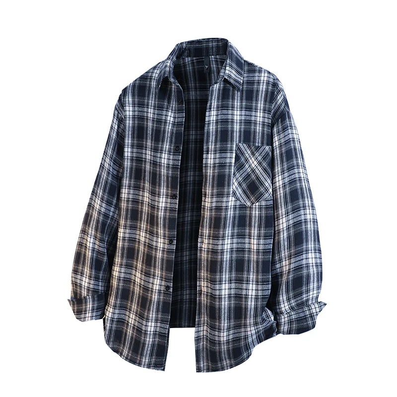 

2025 Осенняя модная мужская клетчатая рубашка с длинным рукавом, новая красная клетчатая рубашка в деловом стиле для отдыха, фланелевые блузки без железа, мужские рубашки