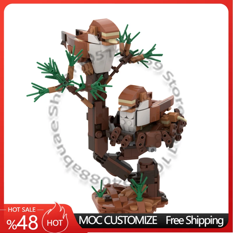 

404 PCS Customize Small Bird Pair MOC Customize Modular Building Block Model Kids Educational Popular DIY Boy Toy Christmas Gift