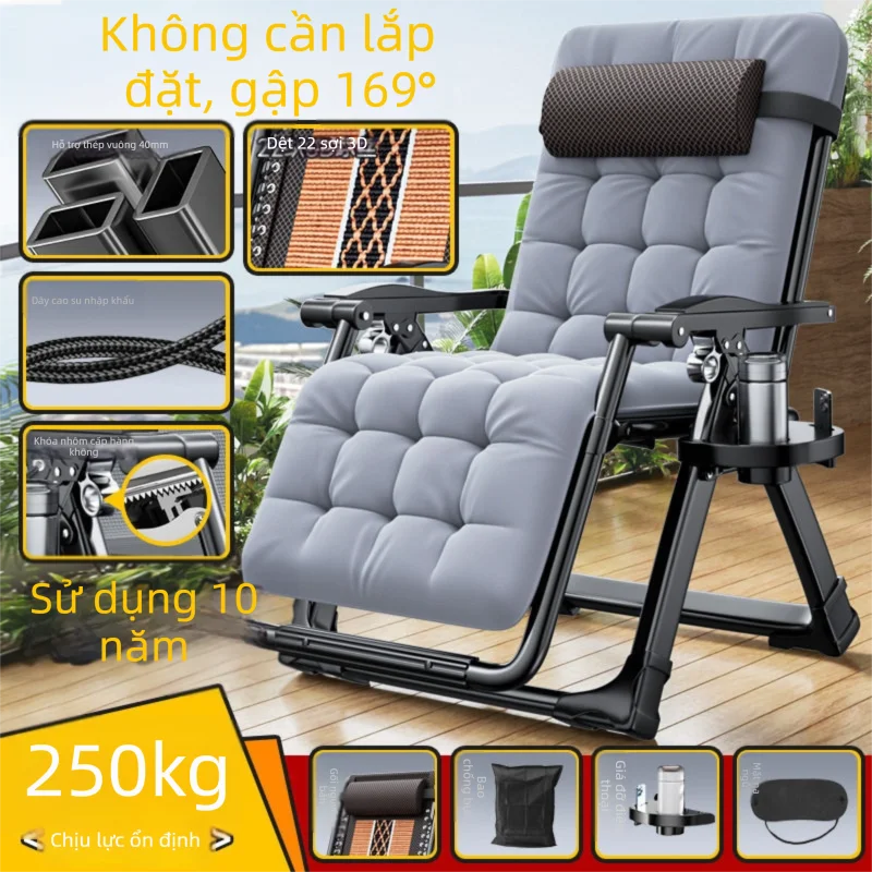 MLZH | Ghế Mây Gấp Gọn Thư Giãn Đa Năng Thiết Kế Êm Ái