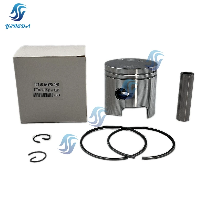 

Высококачественный поршневой комплект Std с кольцами (O/S: 0,5 мм) 12110-93120-050 для подвесного двигателя Suzuki 9,9 л.с. 15 л.с. DT9,9 DT15 12110-93120