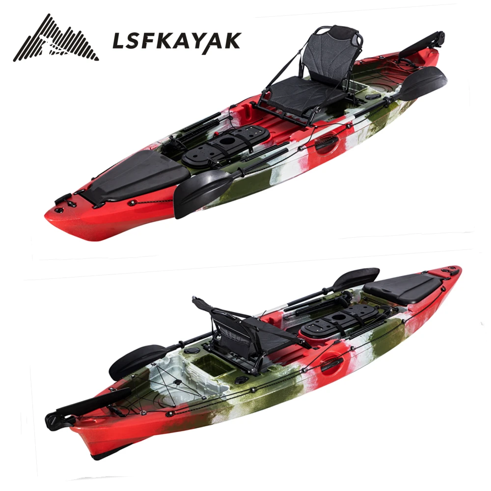 LSF First-class Single Fishing Kayak Plastic Boat Fishing 1 Seats Canoe Kayak Fishing Rod Holders Big Storage Hatch for Angler view 5