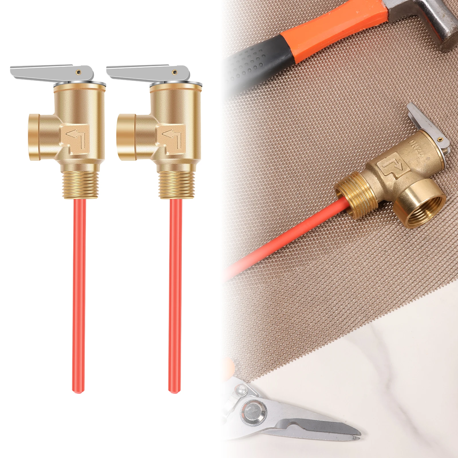 

1/2 "NPT или 3/4" NPT RV Клапан сброса температуры и давления Латунный водонагреватель RV Клапан сброса температуры и давления