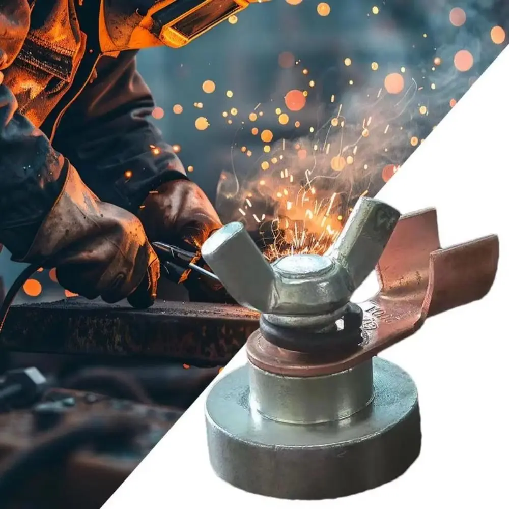 

Strong Magnetic Welding Grounding Clamp Safety Powerful Magnet Welded Grounding Device Single Head Copper Electrode