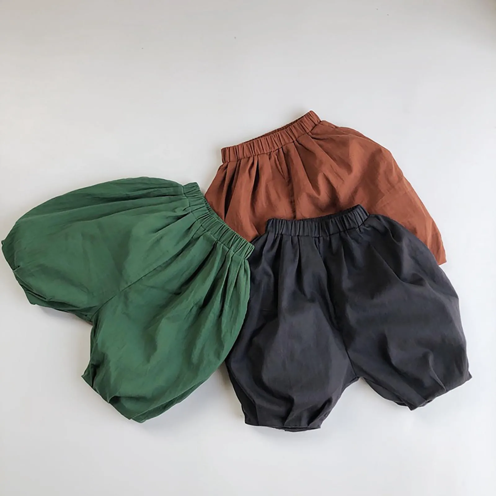 Baby Boys Girls Medieval Bloomers Shorts Renaissance Colonial Viking Pirate Knickers Pants Elastic Waistband Cotton Shorts 4