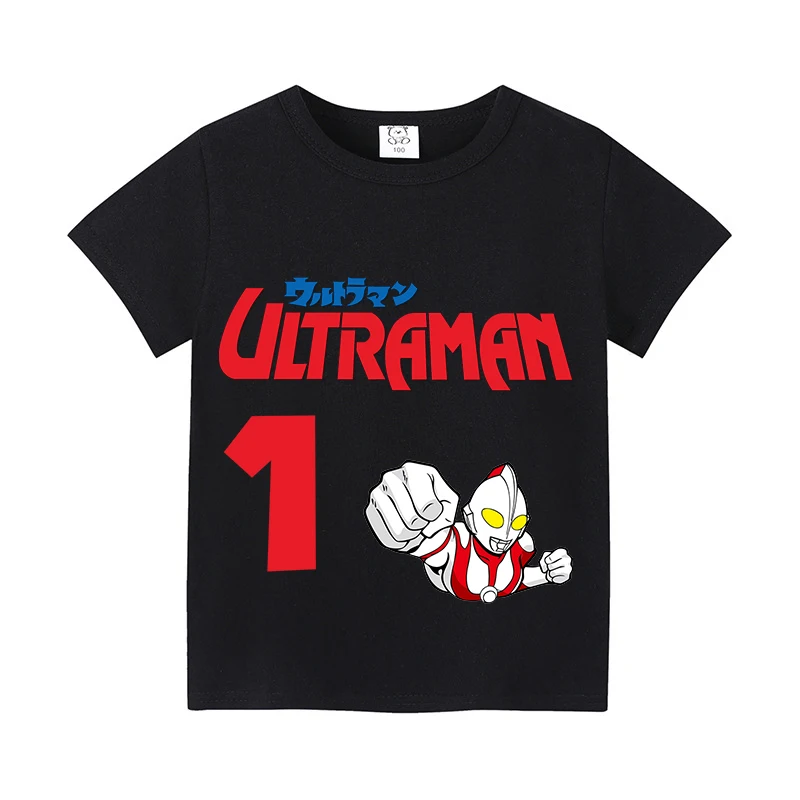 

Cute Ultramans Kids T-shirt Anime Birthday 1-9Year Cotton Boys Toddler Tees Streetwear Casual Short Sleeve Childern Clothes Tops