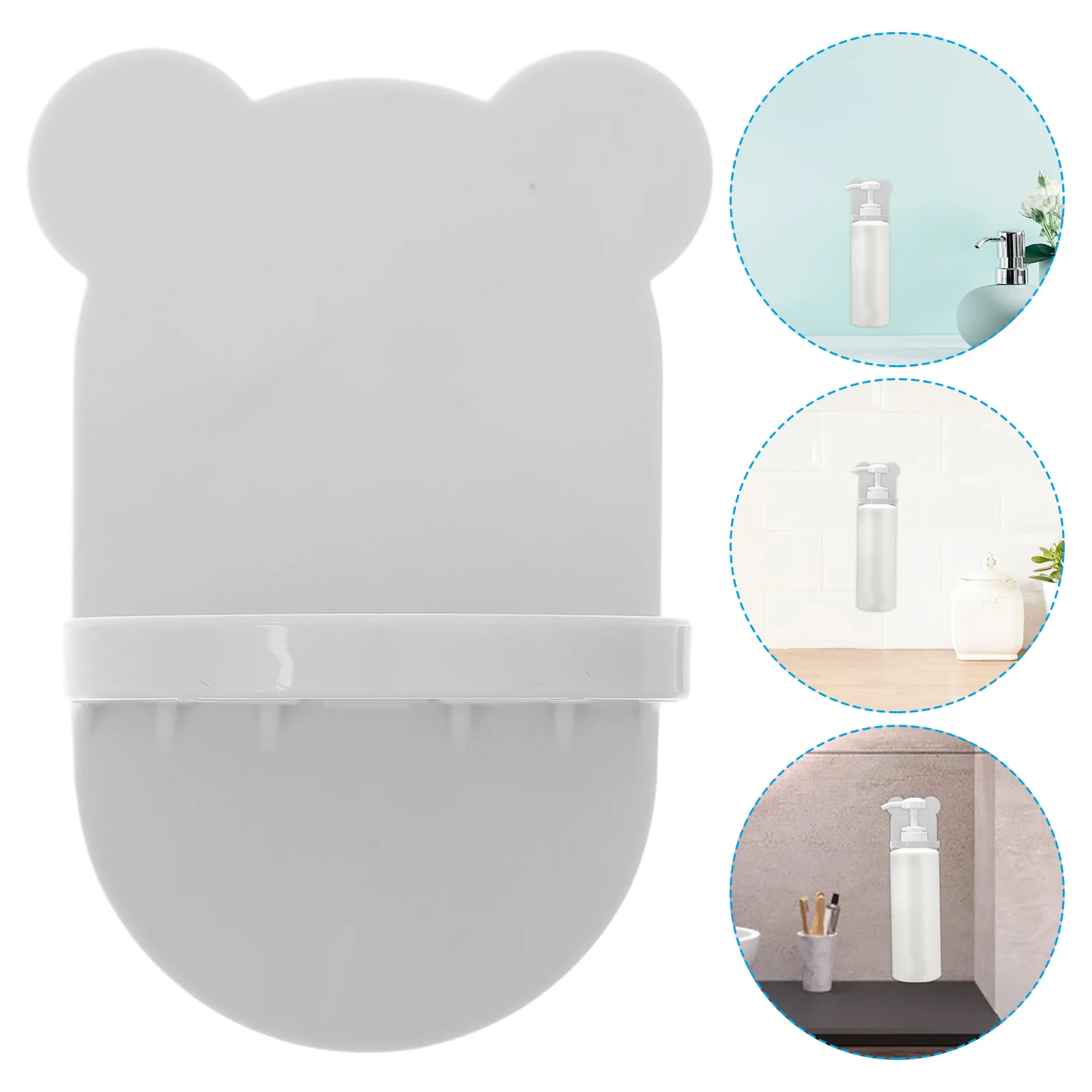 

5pcs Shower Gel Bottle Rack Hook Wall Mounted Suction Shampoo Dispenser Holder No Drilling Bathroom Storage Organizer Strong