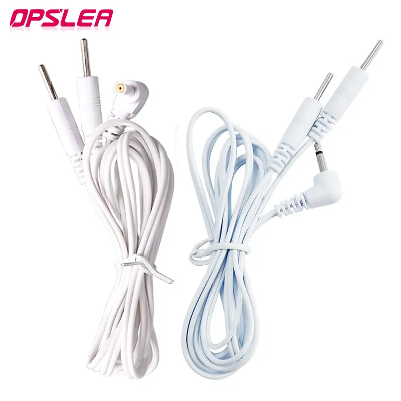 2 Way 2.35mm 2.5mm Head Electrode Lead Wire Cable for Tens Unit Physiotherapy Machine Nerve Muscle Stimulator Massager Wires