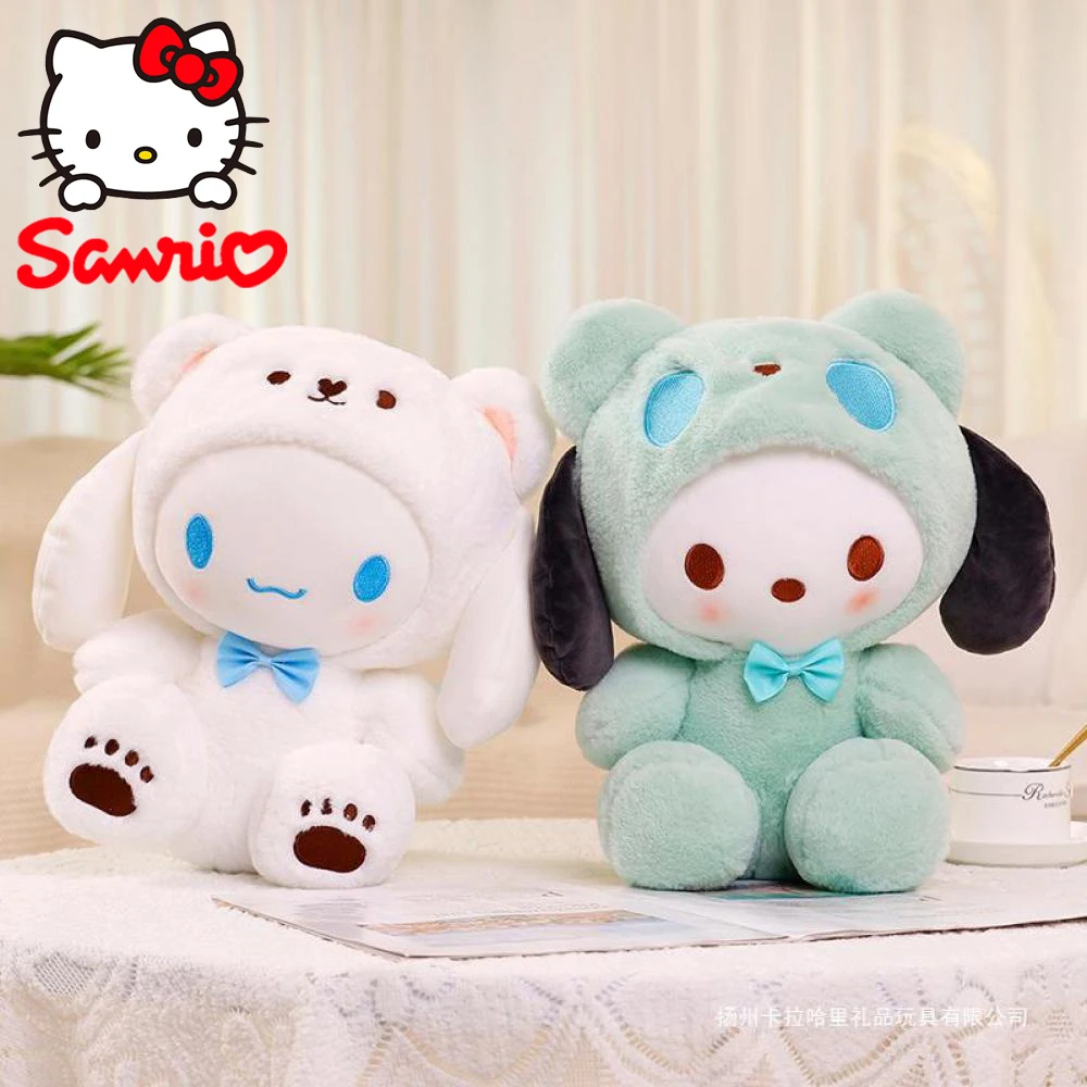 

Hello Kitty Sanrio 25Cm Kuromi Cinnamoroll Cross Dressing Plush Doll Kawaii My Melody Anime Cartoon Plushie Toy Christmas Gifts