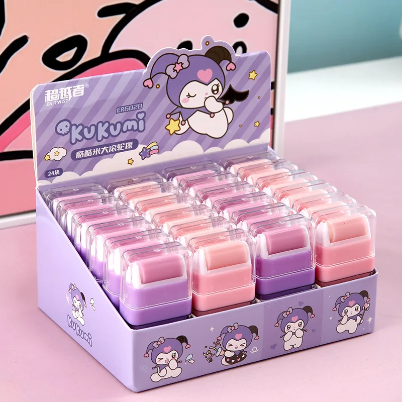 

Sanrio Kuromi Eraser Creative Rolling Style Rubber Kids Elementary School Students Learning Stationery School Supplies Wholesale