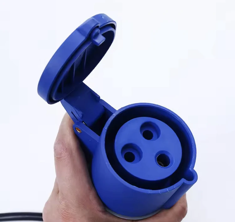 EV Adapter Cable UK Plug 220v 32A Industrial Socket 3pin Plugs