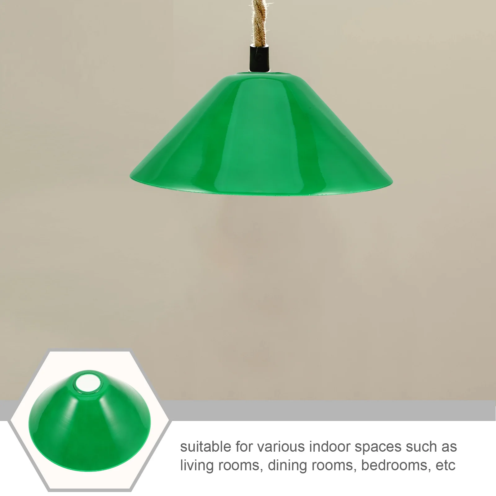 빈티지 스타일 녹색 유리 램프 갓 E27 벨형 교체용 테이블 책상 스터디 라이브러리 독서등 장식 조명기구