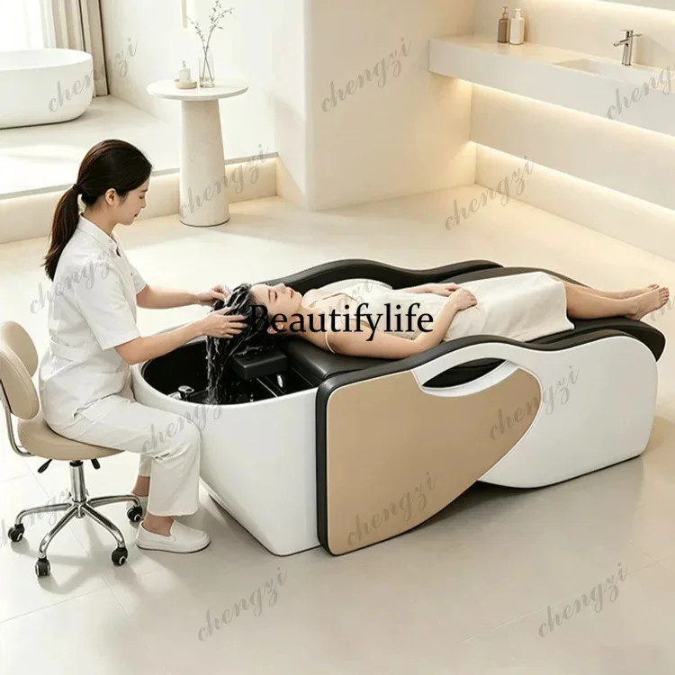 C178Electric Shampoo Massage Bed Professional Luxury Hair Treatment Bed Barber Shop Multifunctional Special Rinse Bed